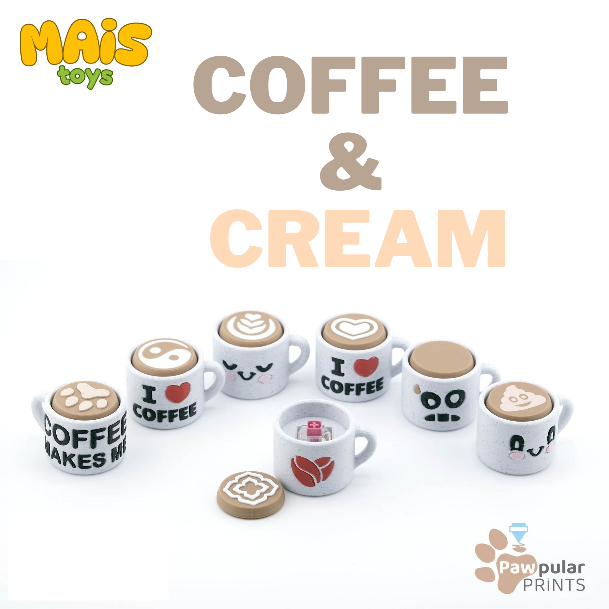 Coffee &amp; Cream – Fidget-Klicker im Kaffeetassen-Design